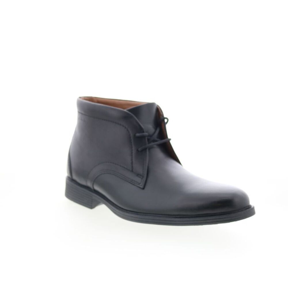Clarks Mens Whiddon Mid Black Boots (NWT) - Picture 2 of 7